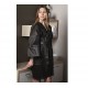 Kimono jetable femme en non tissé noir 