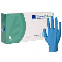 Gant en nitrile bleu non poudrés TAILLE S
