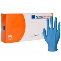 Gant en nitrile bleu non poudrés TAILLE M