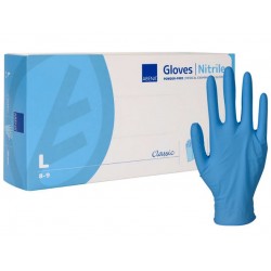 Gant en nitrile bleu non poudrés TAILLE L