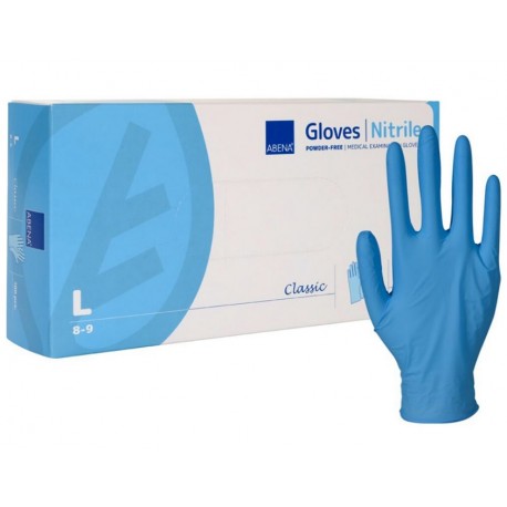 Gant en nitrile bleu non poudrés TAILLE L